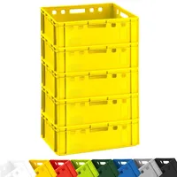 Buri 5x Fleischkiste E2 Metzgerkiste 60x40x20cm lebensmittelecht, robust, stapelbar