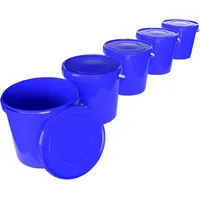 FixedByU Eimer mit Deckel 10l Vorratseimer Lebensmittelecht, Blau (pp)