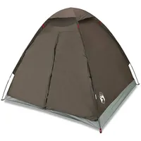 VidaXL Kuppel-Campingzelt 4 Personen Braun Wasserdicht