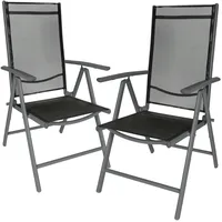 Tectake tectake® Gartenstuhl, klappbar, 7-fach verstellbare Rückenlehne, 67 x