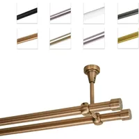 MDEKOR Gardinenstange Vorhangstange 19 mm mit Endkappen, einfache Montage,