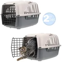 GarPet 2x Hundebox Auto Rückbank Transportbox Katze Katzentransportbox Transportbox