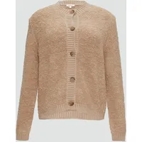 S.Oliver - Strickjacke aus Teddy-Bouclé, Damen, braun, 46