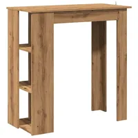 VidaXL Bartisch mit Regal Artisan-Eiche 102x50x103,5 cm Holzwerkstoff