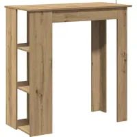 VidaXL Bartisch mit Regal Artisan-Eiche 102x50x103,5 cm Holzwerkstoff