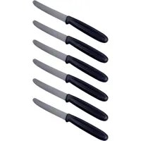 Gsd Tafelmesser GSD HAUSHALTSGERÄTE, schwarz, 6 Stk., Stahl, Essmesser,