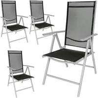 Tectake tectake® Gartenstuhl, klappbar, 7-fach verstellbare Rückenlehne, 67 x