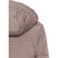 CAMEL ACTIVE Damen Langer Puffermantel mit gefütterter Kapuze Schwarz,