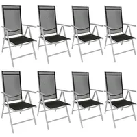 Tectake tectake® Gartenstuhl, klappbar, 7-fach verstellbare Rückenlehne, 67 x