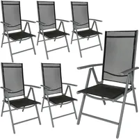 Tectake tectake® Gartenstuhl, klappbar, 7-fach verstellbare Rückenlehne, 67 x