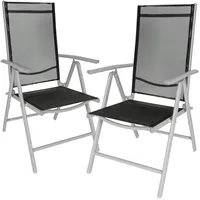 Tectake tectake® Gartenstuhl, klappbar, 7-fach verstellbare Rückenlehne, 67 x