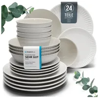 PURE LIVING INTERIOR DESIGN Hygge Geschirrset 24-tlg. grau