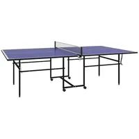 Sportnow Tischtennistisch Klappbar mit Rollen Stahl Blau 274 x