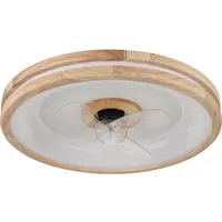 GLOBO Deckenventilator mit Beleuchtung dimmbar Fernbedienung Deckenlampe Schlafzimmerleuchte Holzlampe,