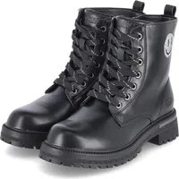 Dockers Mädchen Schnürstiefeletten/ Combat Boots Schwarz Kunstleder Größe: 33