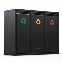 Klarstein Ordnungshüter 3-in-1 Mülleimer 45 Liter 3 Eimer Recycling