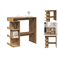 VidaXL Bartisch mit Regal Artisan-Eiche 100x48x101,5 cm