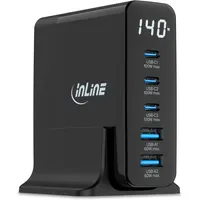 InLine USB PD Netzteil, GaN Ladegerät, 5-Port, USB-C +