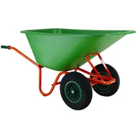 Siena Garden Großmuldenschubkarre 165l 2-Rad HDPE-Mulde mit Skala