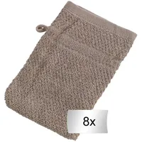 Home4You Waschhandschuhe 8er Set, 16 x 21 cm -