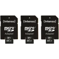 Intenso MicroSDXC Card 3423490, UHS-I, 64 GB 3erPack