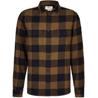 Fjällräven övik Heavy Flannel Shirt M wood brown-dark navy