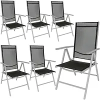 Tectake tectake® Gartenstuhl, klappbar, 7-fach verstellbare Rückenlehne, 67 x