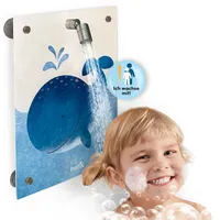 Fredis Kinder-Dusche Motiv 'Wal' | Spielerische Wasserabenteuer für Kinder,