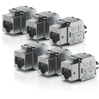 Primewire 6x Netzwerk-Adapter RJ-45 (Ethernet), Buchse zu Netzwerkkabel, CAT.6a