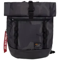 Alpha Industries Unisex Crew Roll Top Bag Camo, Black