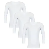 TupTam Kinder Unisex Unterhemd Langarm 3er Pack in weiß