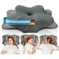 Glückstoff Glückstoff® Orthopädisches Kissen (Zertifiziert für alle Schlaftypen) Kopfkissen