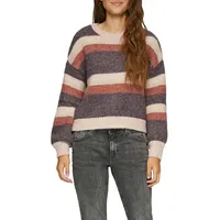 QS Strickpullover mit Puffärmeln, Lila, L
