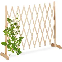 Relaxdays Rankgitter Holz, ausziehbar bis 275 cm, Rankhilfe Kletterpflanzen,
