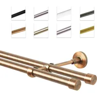MDEKOR Gardinenstange Vorhangstange 19 mm mit Endkappen, einfache Montage,