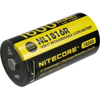 Nitecore Li-Ion NL1816R 18350 Akku, mit USB-C-Ladeanschluss, 3,6V 1600mAh