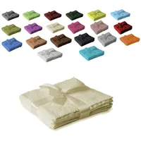 EXKLUSIV HEIMTEXTIL Seiftuchset 4-tlg. beige