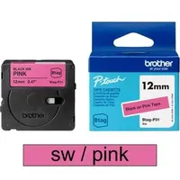 Brother Btag-P31 12mm x 4m schwarz auf pink nicht