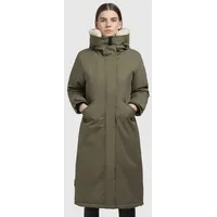 Khujo Agneta Damen Wintermantel grün Parka Teddy
