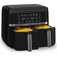 Klarstein Heißluftfritteuse, Airfryer mit 2 Kammern, 2850W Kompakte Heißluftfritteuse,