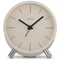 Hama Funkwecker Flores analog ohne Ticken, grau/beige 222229