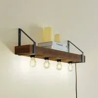 LINDBY Wandleuchte, Wandlampe Innen Vatanamit USB Anschluss (Landhaus Vintage
