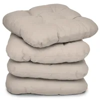 Beautissu Stuhlkissen Taupe Textil, 40x40 cm Wohntextilien, Kissen, Sitzkissen