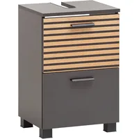 Schildmeyer Waschbeckenunterschrank Katta 158580, anthrazit/Akustikpaneel Optik, 40,2 x 35