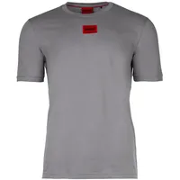 Hugo Herren T-Shirt - Diragolino212 Rundhals, Logo,1/2-Arm, Baumwolle Grau