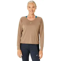 Asics Nagino Run Langarm-t-shirt - Pepper / Oatmeal -