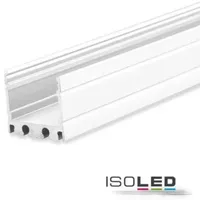 ISOLED LED Aufbauprofil SURF16 Aluminium weiß pulverbeschichtet, RAL9010, 200cm