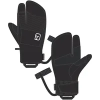 Ortovox Herren Full Leather 3 Finger Handschuhe (Größe M,