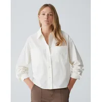 Opus Langarmbluse | Hemdbluse mit Knopfleiste Modell FRONI Offwhite,