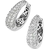 GIORGIO MARTELLO MILANO Creolen mit Ziersteinen, Silber 925 Weiss